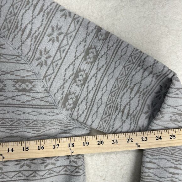 EDDIE BAUER Womens Aztec Southwest Pattern Quarter Zip Fleece Pullover Size L - Picture 7 of 9